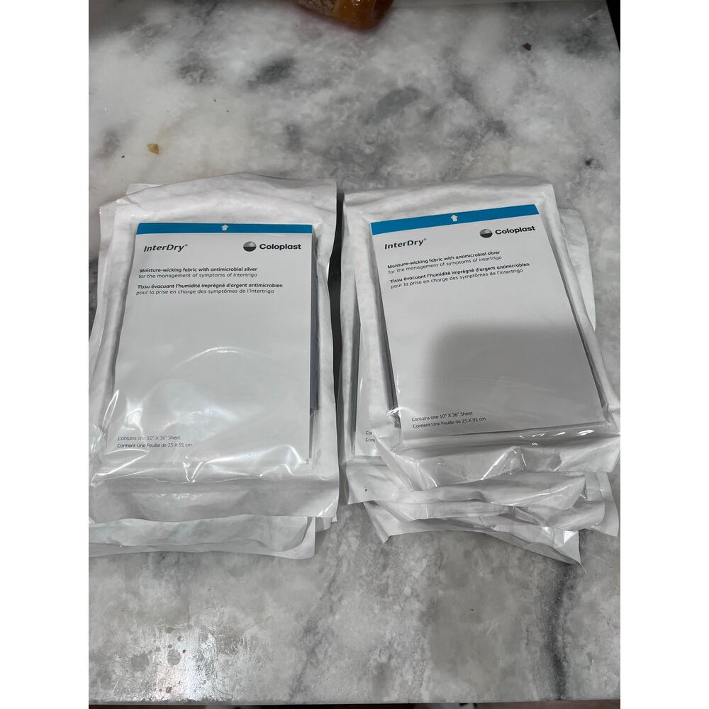 Coloplast InterDry Antimicrobial Fabric 10x36 REF 7912 Lot of 10 Exp 2026
